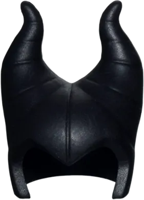 Minifigure, Headgear Head Top with Widow's Peak and 2 Large Curved Segmented Horns &#40;Maleficent&#41;