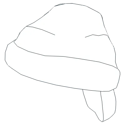 Minifigure, Headgear Hat, Cloth Wrap / Bandana with Single Tail in Back