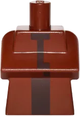 Torso, Modified Long with Folded Arms with Dark Brown Minecraft Villager Pattern