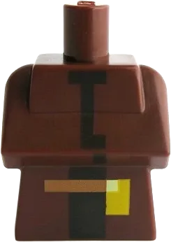 Torso, Modified Long with Folded Arms with Dark Tan Belt and Dark Brown Minecraft Villager Pattern