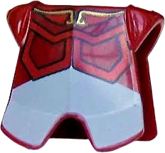 Minifigure Armor Breastplate with Leg Protection, Avatar Prince Zuko Pattern