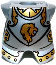 Minifigure Armor Breastplate with Leg Protection, Kingdoms Lion Head Pattern