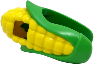 Minifigure, Headgear Head Cover, Costume Corn Cob Suit with Yellow Corn Kernels Pattern