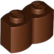 Brick, Modified 1 x 2 with Log Profile