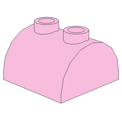 Slope, Curved 2 x 2 x 1 Double with 2 Studs