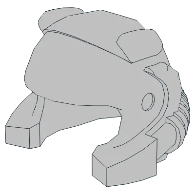 Minifigure, Headgear Helmet with Breathing Apparatus and Headlights