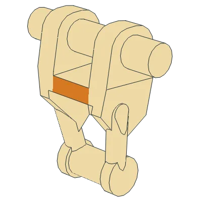 Torso Mechanical, Battle Droid with Orange Rectangle Pattern