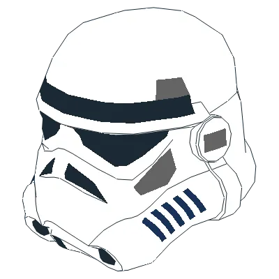 Minifigure, Headgear Helmet SW Stormtrooper Pattern
