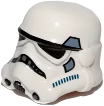 Minifigure, Headgear Helmet SW Stormtrooper, 2 Chin Holes, Dark Blue and Sand Blue Pattern