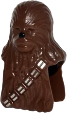 Minifigure, Head, Modified SW Wookiee, Chewbacca Pattern