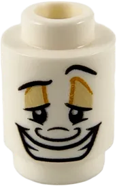 Brick, Round 1 x 1 with Face Male, Smile and Left Eyebrow Raised Pattern &#40;LumiÃ¨re&#41;
