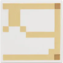 Tile 2 x 2 with Groove with Pixelated Tan and Dark Tan Pattern &#40;Minecraft Iron Golem&#41;