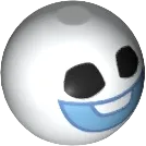 Technic Ball Joint with Black Eyes and Bright Light Blue Smile Pattern &#40;Frozen Snowgie Head&#41;