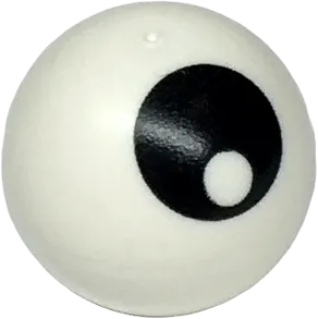 Technic Ball Joint with Black Eye with Pupil on Bottom Pattern