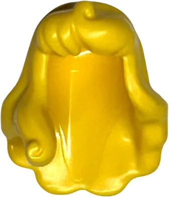 Minifigure, Hair Female Long with Part over Right Shoulder, Curled Ends, Hole on Top