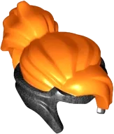Minifigure, Hair Combo, Tiara with Orange Bangs, Top and Ponytail Pattern