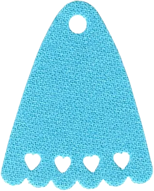 Mini Doll, Cape Cloth, Friends, Tapered with Small Top Hole, Scalloped Bottom, and Heart Shaped Holes - Spongy Stretchable Fabric