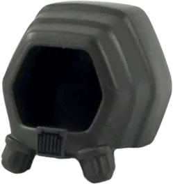 Minifigure, Headgear Hood 3 Tiers Front to Back with Hexagonal Facial Opening and Breathing Apparatus with Small Black Grille Pattern