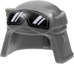 Minifigure, Headgear Helmet SW Imperial Pilot, Raised Forehead with Black Goggles Pattern