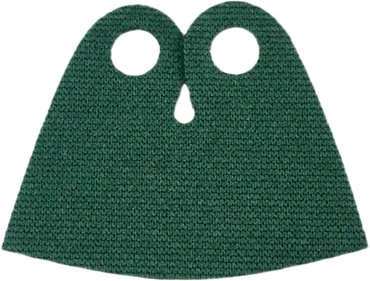 Minifigure Cape Cloth with Top Holes, Very Short, Tear-Drop Neck Cut - Spongy Stretchable Fabric