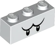 Brick 1 x 3 with Black Eyes and Eyebrows Pattern &#40;Boo&#41;