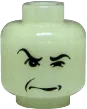Minifigure, Head Male HP Snape with Arched Eyebrow and Squint Pattern - Blocked Open Stud