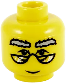 Minifigure, Head Glasses with HP Dumbledore Pattern - Blocked Open Stud