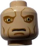 Minifigure, Head Alien with SW Saesee Tiin, Large Eyes and Cheek Lines Pattern - Blocked Open Stud