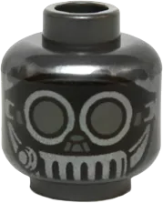 Minifigure, Head Alien with Black Mask, Silver Goggles, and Mouth Grate Pattern - Hollow Stud