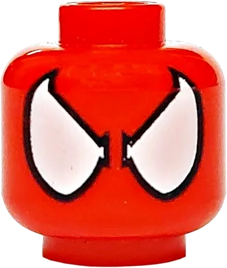 Minifigure, Head Alien with Spider-Man Eyes and No Web Pattern - Hollow Stud