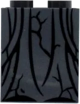 Slope 65 2 x 2 x 2 with Bottom Tube with Minifigure Dress / Skirt / Robe, Cracks Pattern &#40;Statue at Dol Guldur&#41;