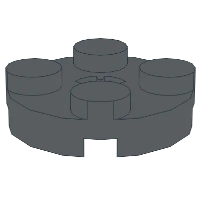 Plate, Round 2 x 2 with Axle Hole &#40;x Shape&#41;