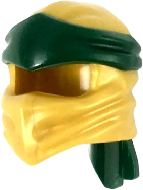 Minifigure, Headgear Ninjago Wrap Type 4 with Molded Dark Green Headband Pattern