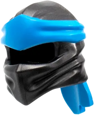 Minifigure, Headgear Ninjago Wrap Type 4 with Molded Dark Azure Headband Pattern