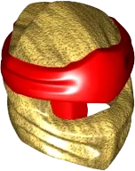Minifigure, Headgear Ninjago Wrap Type 4 with Molded Red Headband Pattern