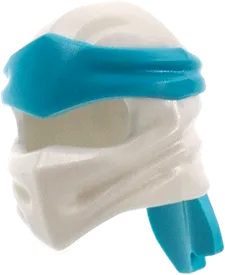 Minifigure, Headgear Ninjago Wrap Type 4 with Molded Medium Azure Headband Pattern
