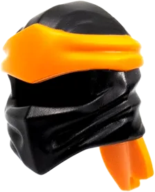 Minifigure, Headgear Ninjago Wrap Type 4 with Molded Orange Headband Pattern