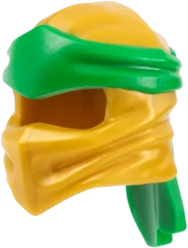 Minifigure, Headgear Ninjago Wrap Type 4 with Molded Green Headband Pattern