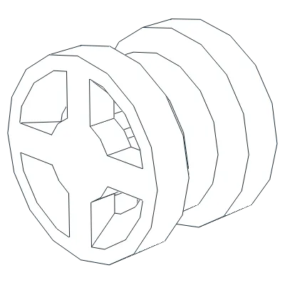Wheel  8mm D. x 6mm