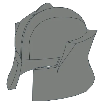 Minifigure, Headgear Helmet Castle with Cheek Protection Angled