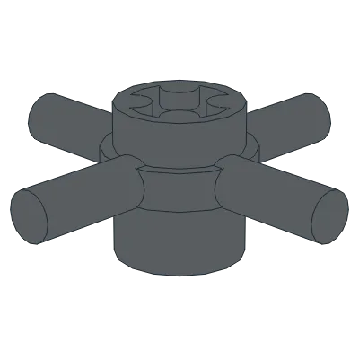 Technic, Axle Connector Hub with 4 Bars and Pin Hole