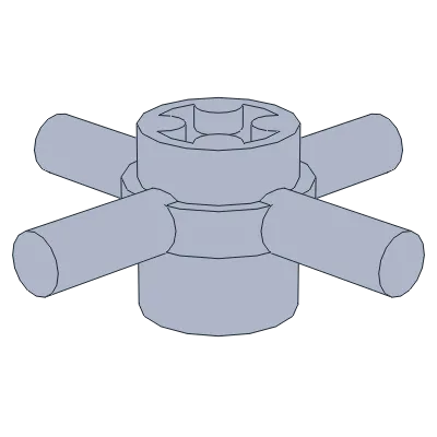 Technic, Axle Connector Hub with 4 Bars and Pin Hole