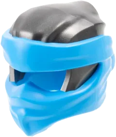 Minifigure, Headgear Ninjago Wrap Type 6 with Molded Dark Azure Wraps and Knot Pattern