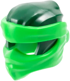 Minifigure, Headgear Ninjago Wrap Type 6 with Molded Bright Green Wraps and Knot Pattern