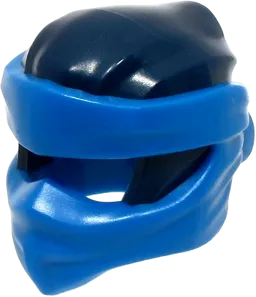 Minifigure, Headgear Ninjago Wrap Type 6 with Molded Blue Wraps and Knot Pattern