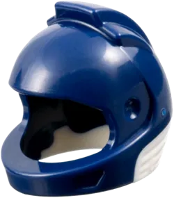Minifigure, Headgear Helmet Space, City Astronaut with Molded White Neck Base Pattern