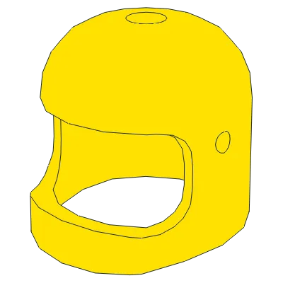 Minifigure, Headgear Helmet Space / Town with Thick Chin Strap - with Visor Dimples &#40;Reissue with Top Dimple&#41;
