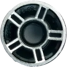 Wheel 11mm D. x 6mm with 5 Spokes with Silver Outline Pattern
