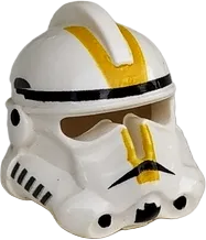 Minifigure, Headgear Helmet SW Clone Trooper Ep.3 with Bright Light Orange Stripes Pattern