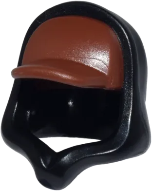 Minifigure, Headgear Hood Hoodie with Molded Reddish Brown Cap Pattern